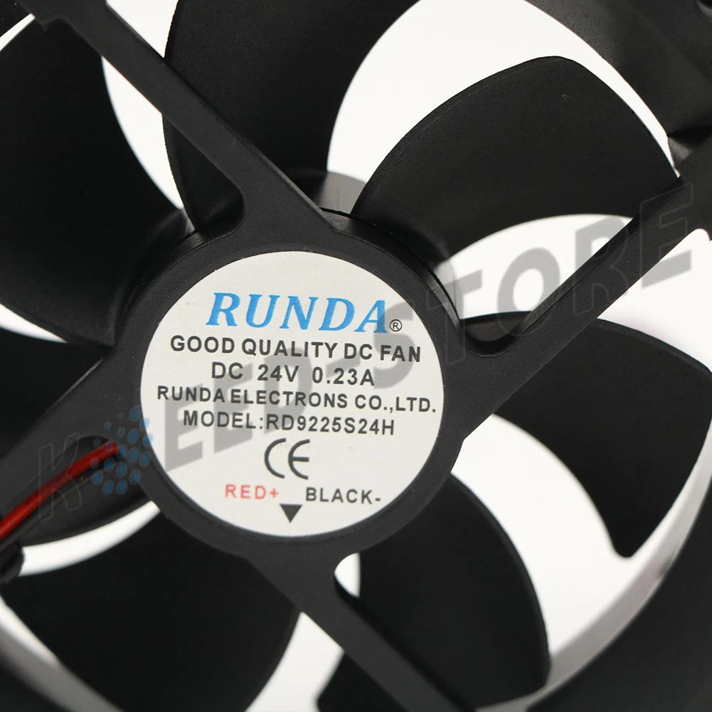 1PCS RUNDA Fan RD9225S24H DC24V 0.23A 9225 9CM 2 Wire Cooling Fan