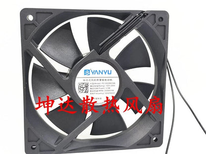 YANYU FE12025B23HL 100V-240V 3.5W 12025 2-wire cooling fan