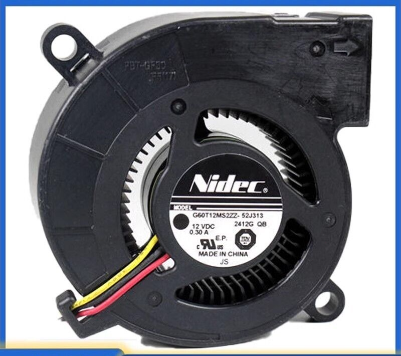 NIDEC G60T12MS2ZZ-52J313 12V 0.3A 6025 6cm Turbo Projector Cooling Fan