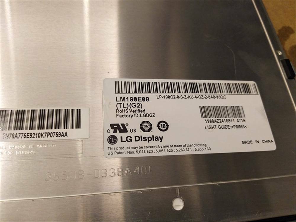 used 19" 1280×1024 Resolution LM190E08-TLG2 LCD Screen PANEL