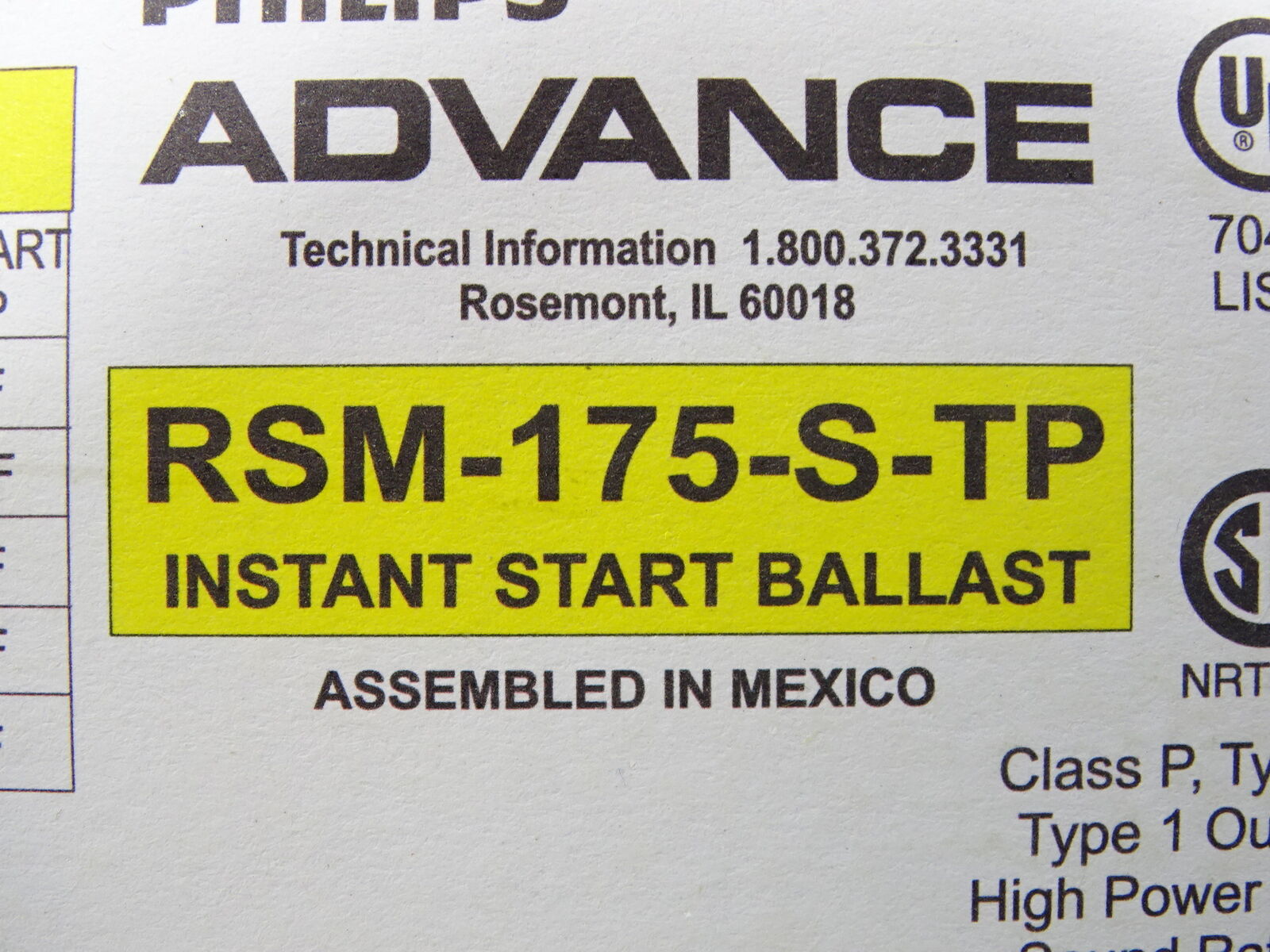 Philips RSM-175-S TP Ballast - PHILIPS