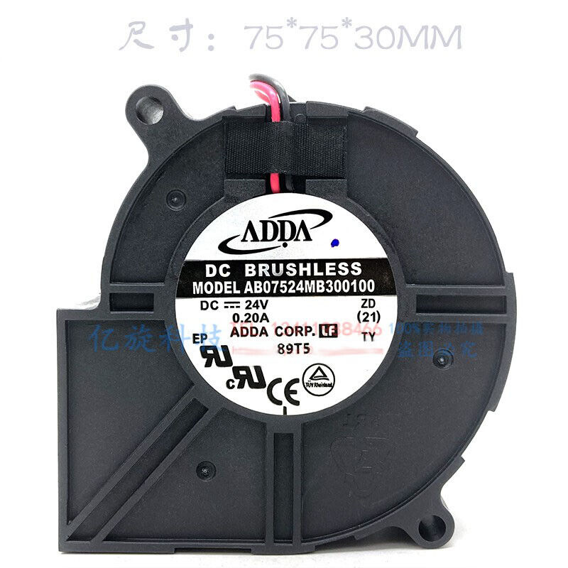 used ADDA 24V0.20A AB07524MB300100 7530 7CM turbo blower fan - ADDA