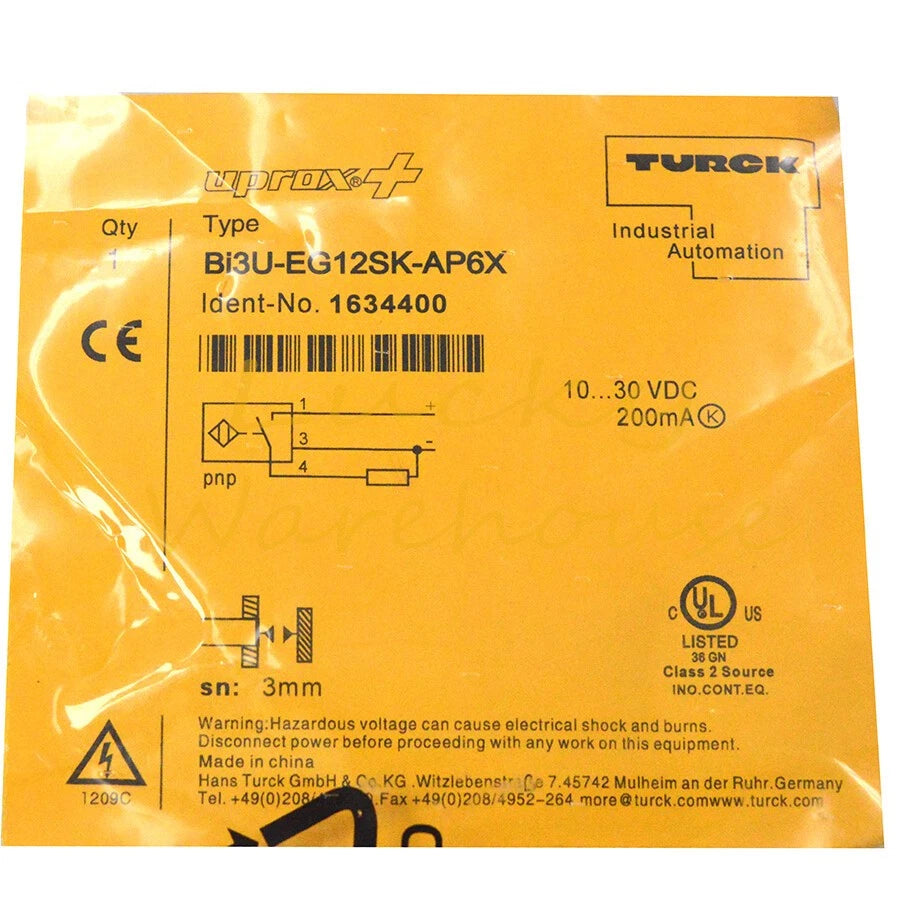 TURCK Bi3U-EG12SK-AP6X 1634400 Inductive sensor PNP #