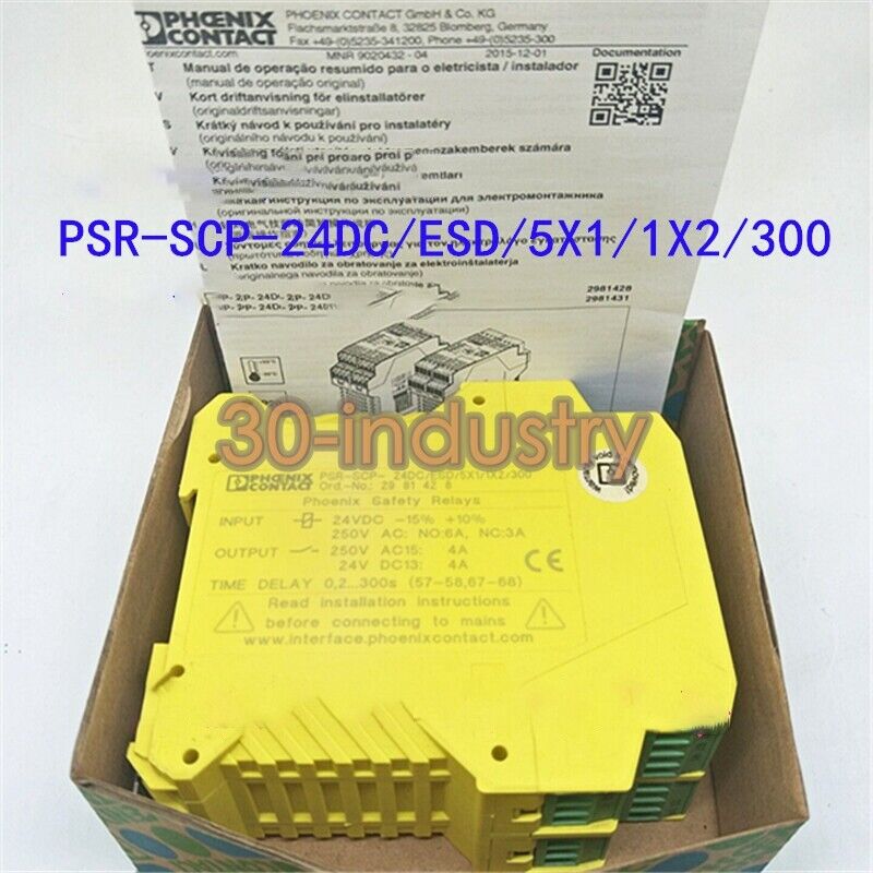 1PCS New Phoenix Contact PSR-SCP-24DC/ESD/5X1/1X2/300 2981428 24V Safety Relay - KOEED