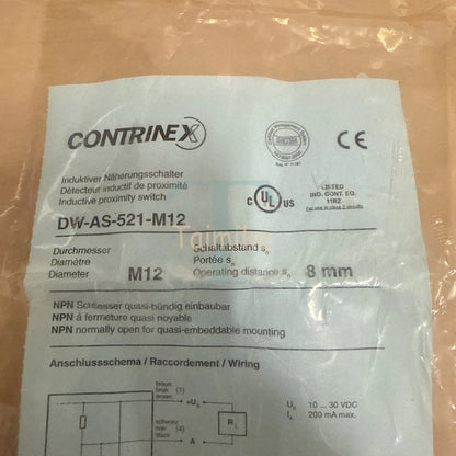 Contrinex DW-AS-521-M12 Inductive Proximity Switch Sensor 8mm Operating Distance