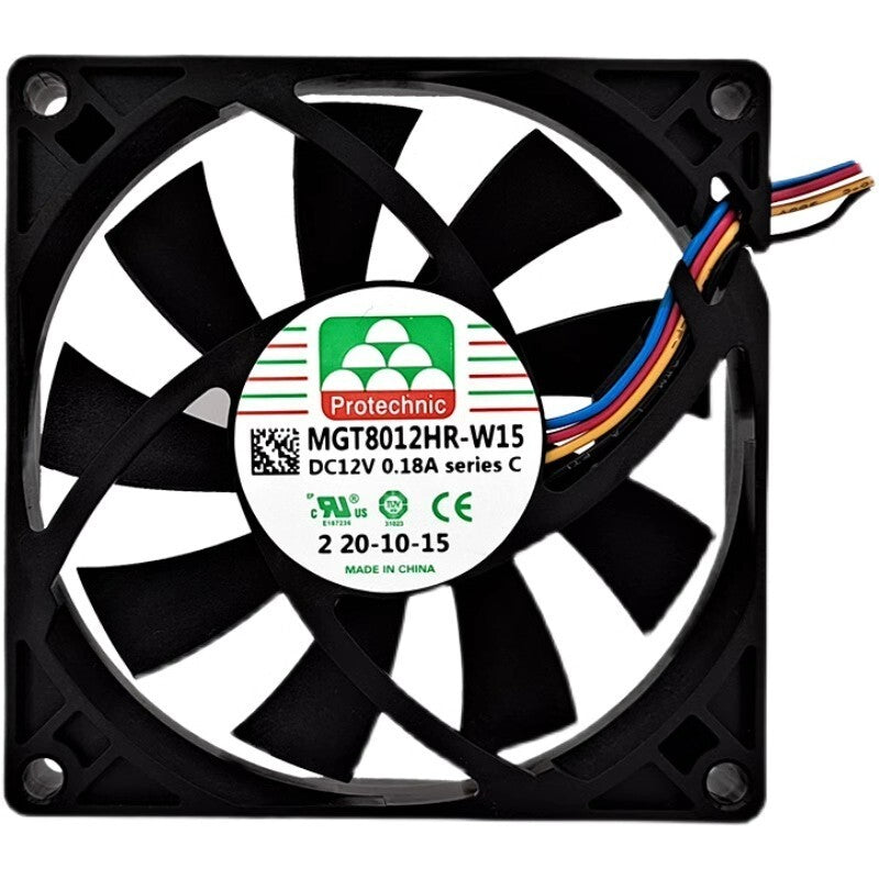 Protechnic MGT8012HR-W15 DC12V 0.18A 8015 4-Wire DC Cooling Fan
