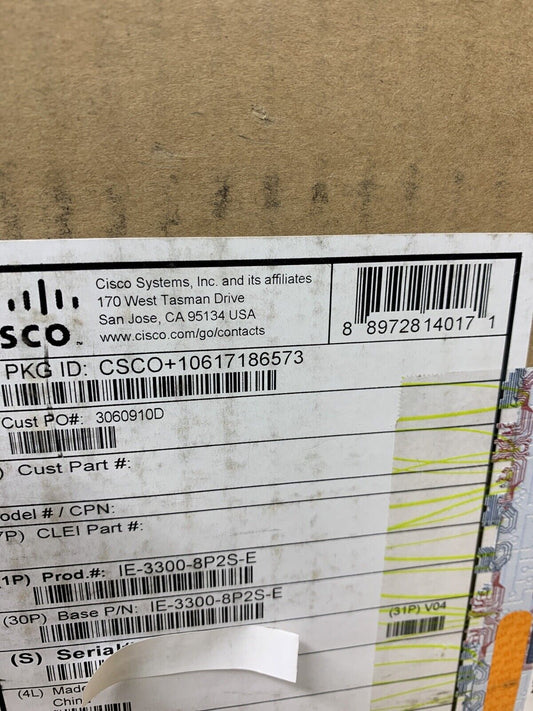new Sealed Cisco IE-3300-8P2S-E Cisco Catalyst IE-3300-8P2S Rugged Switch - CISCO