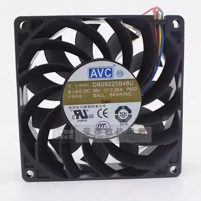 AVC DB09225B48U 9025 DC48V 0.26A 9CM 4-Wire PWM Cooling Fan