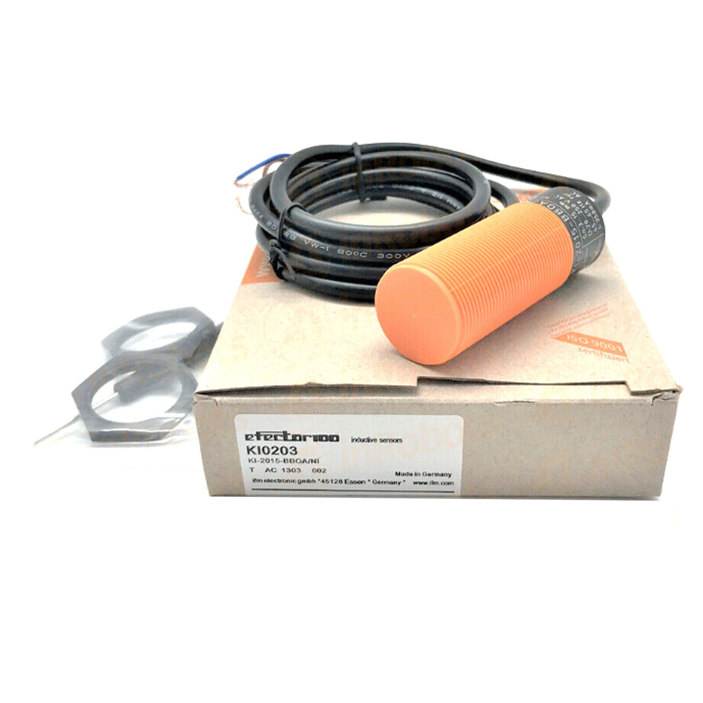 IFM KI0203 Capacitive Proximity Switch Sensor 15mm Range AC/DC M30 NC Output - Compact and reliable capacitive proximity switch for AC/DC power with NC output - IFM