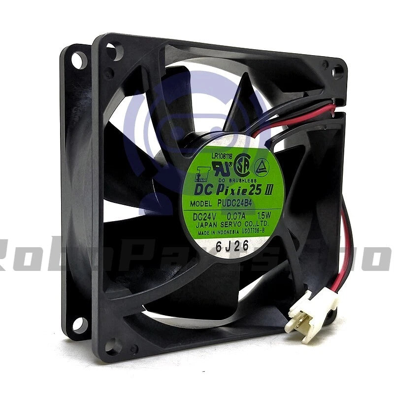 Mute Silent Quiet Industrial Equipment Fans PUDC24B4 80mm 8025 DC 24V 0.07A 8cm