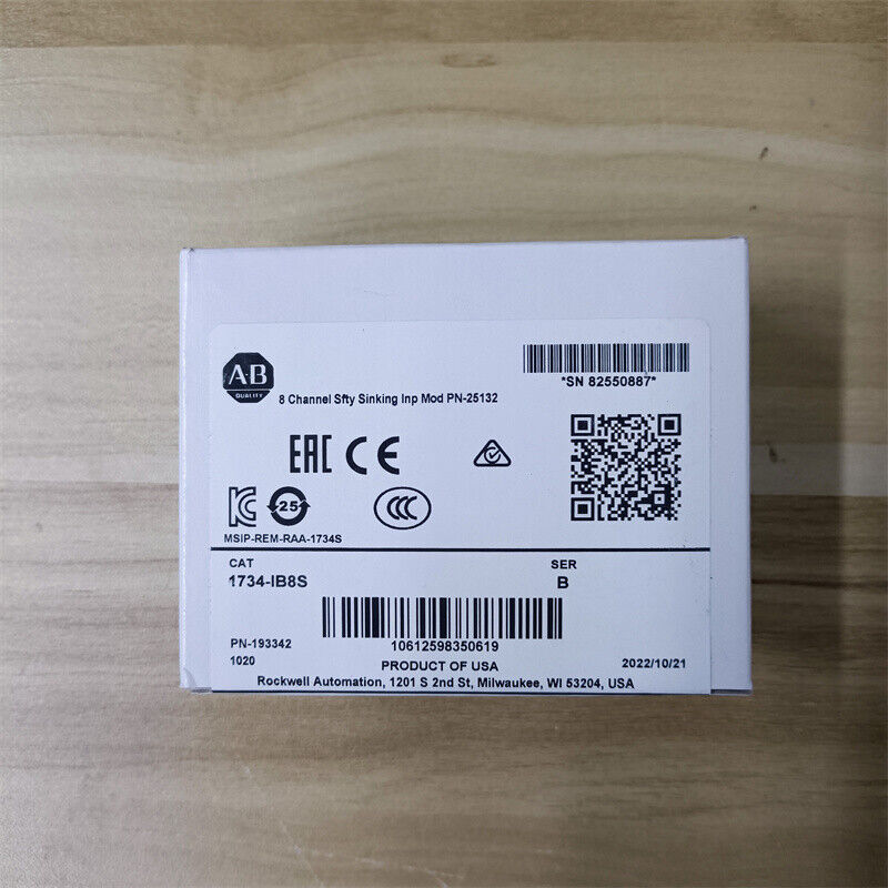 Allen-Bradley 1734-IB8S Safety Sinking Input Module 1734 IB8S US - ALLEN-BRADLEY