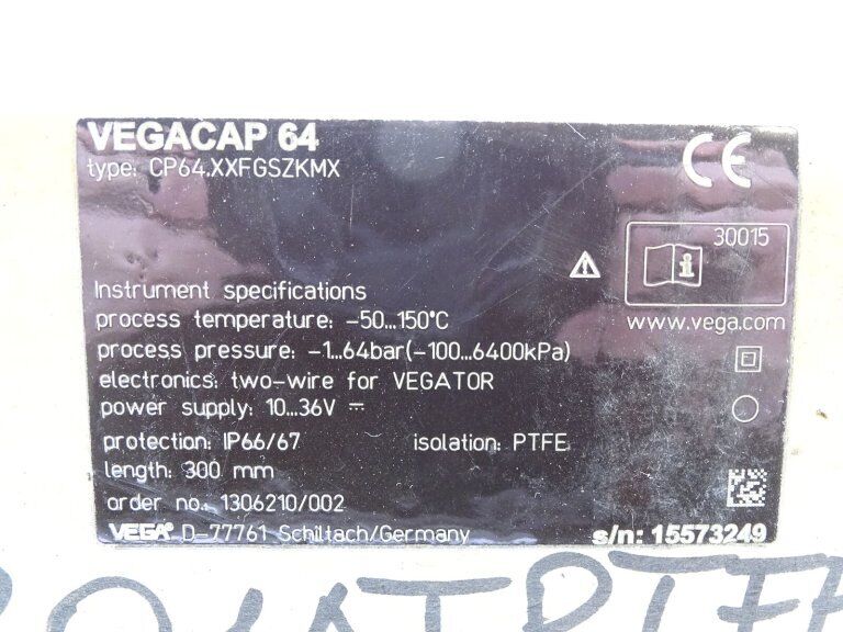 VEGA CP64.XXFGSZKMX LEVEL SWITCH VEGACAP 64 (100522 - NEW) - VEGA