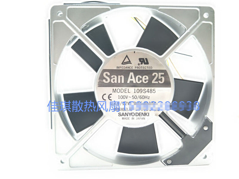 1pcs SANYO 109S485 100V 13.5 / 12W 0.16 / 0.14A 120 * 120 * 25MM fan