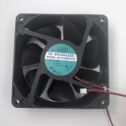 KAKU AD1224HS-F51 12038 24V 0.32A 12CM 2-Pin Inverter Cooling Fan 2-Wire