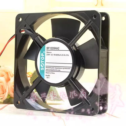 SOTOP SF1225HA2 AC230V 0.21A/0.19A 12025 12CM 2-wire cooling fan