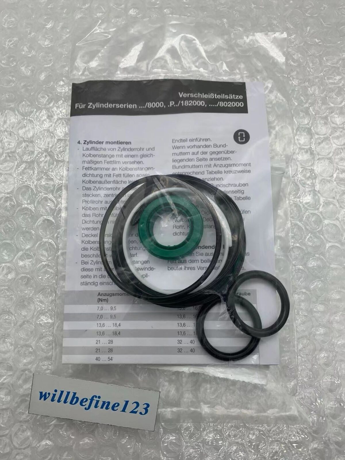 NORGREN Cylinder Service Kit QA806300 - NORGREN