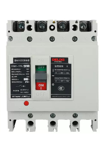 Delixi CDM1-125L/4300 CDM1125L/4300 4P Circuit Breaker