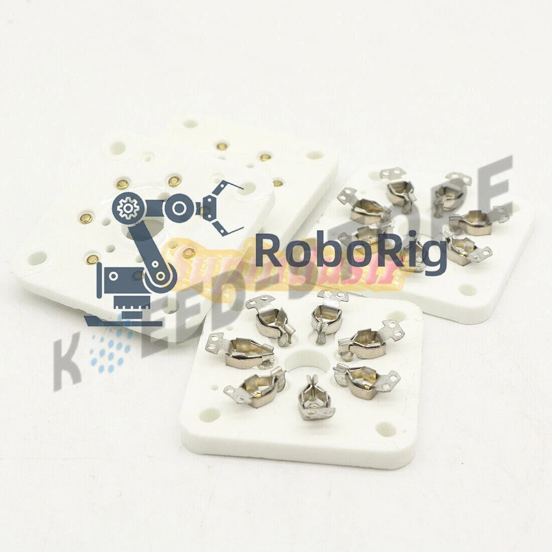 .4Pcs 7pin Ceramic vacuum tube socket Silver plate for 6C33 832 829 FU29 826