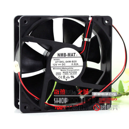 1pcs NMB 4715KL-04W-B20 12038 12V 0.52A2 line Large air volume Cooling fan 2pin