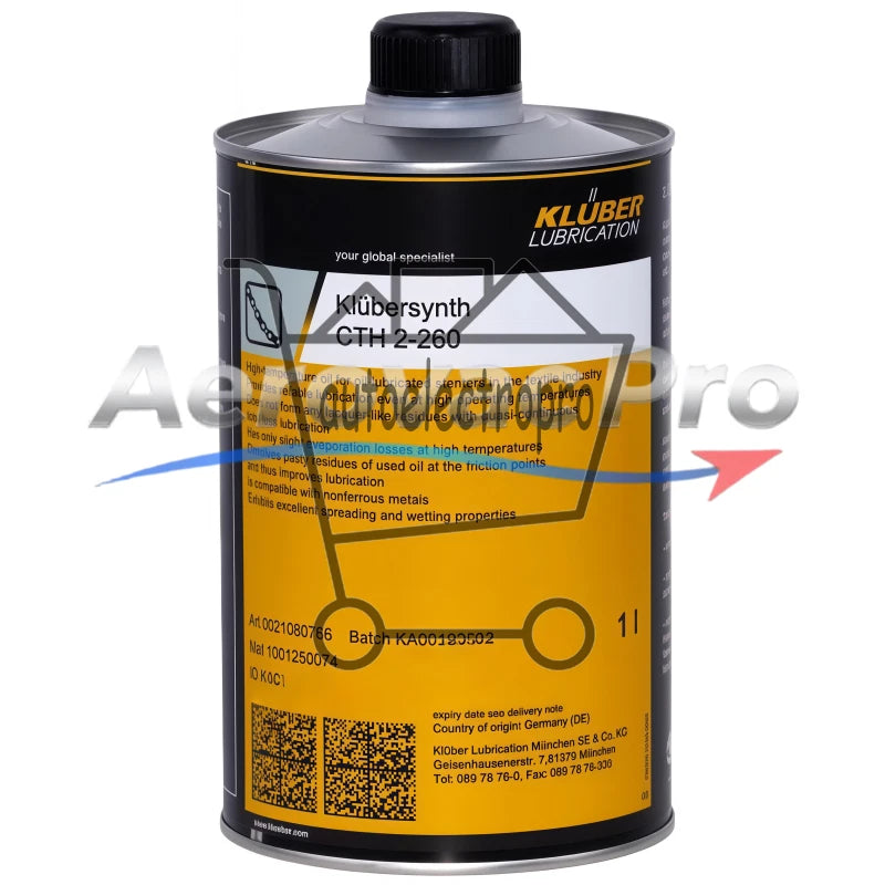 1Pcs KLUBER Lubrication Klubersynth CTH 2-260 1L ( 1000ml) SAFE RELIABLE