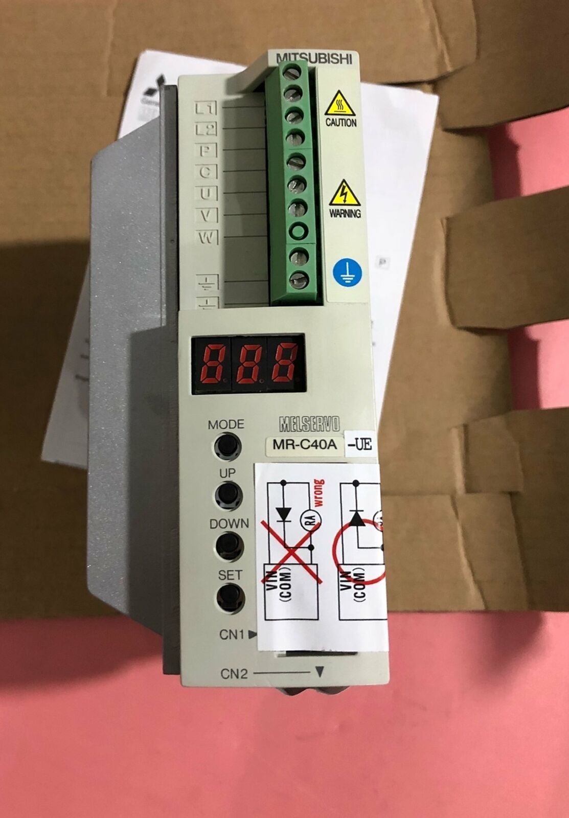 Used Mitsubishi MR-C40A-UE 400W Servo Drive, Tested Good - MITSUBISHI