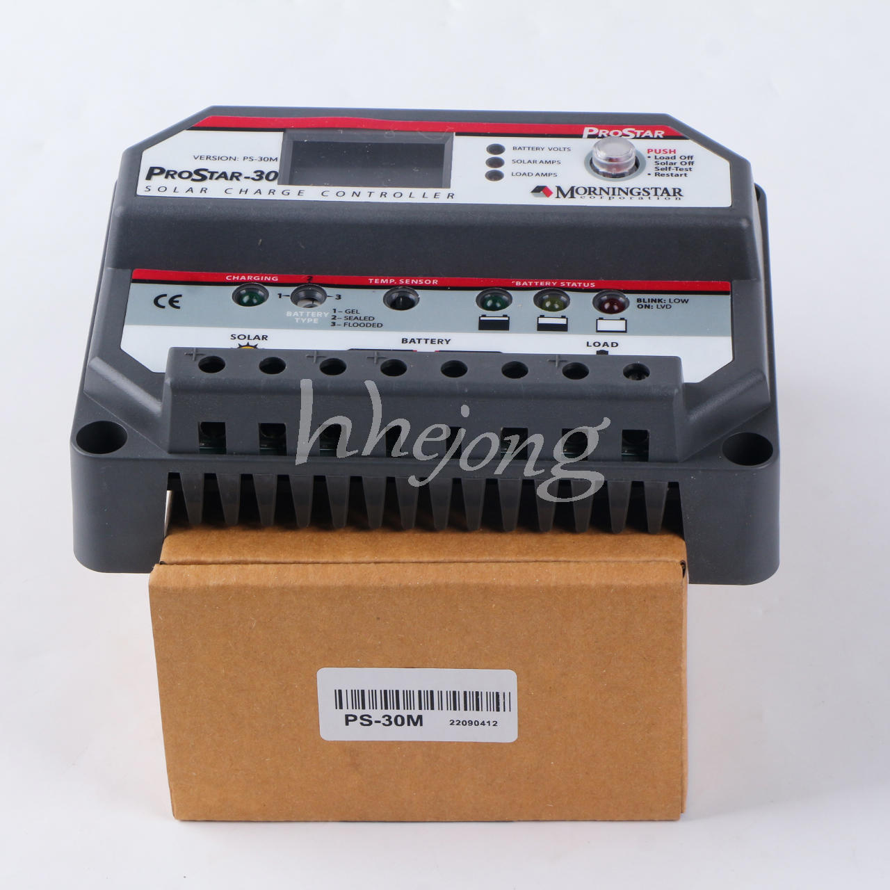 new MORNINGSTAR PROSTAR with LCD Display PWM Charge Controller PS-30M 12/24V,30A - MORNINGSTAR