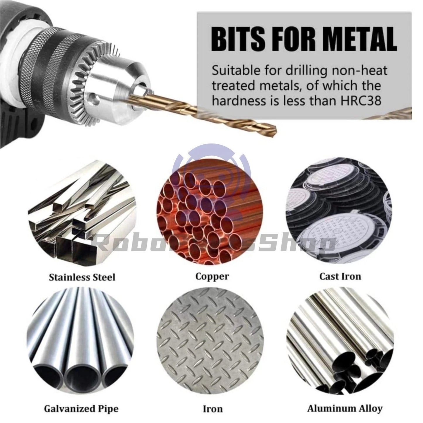 For Stainless Steel Strong Hard Metals HSS Cobalt Jobber Drill Bits Split Point