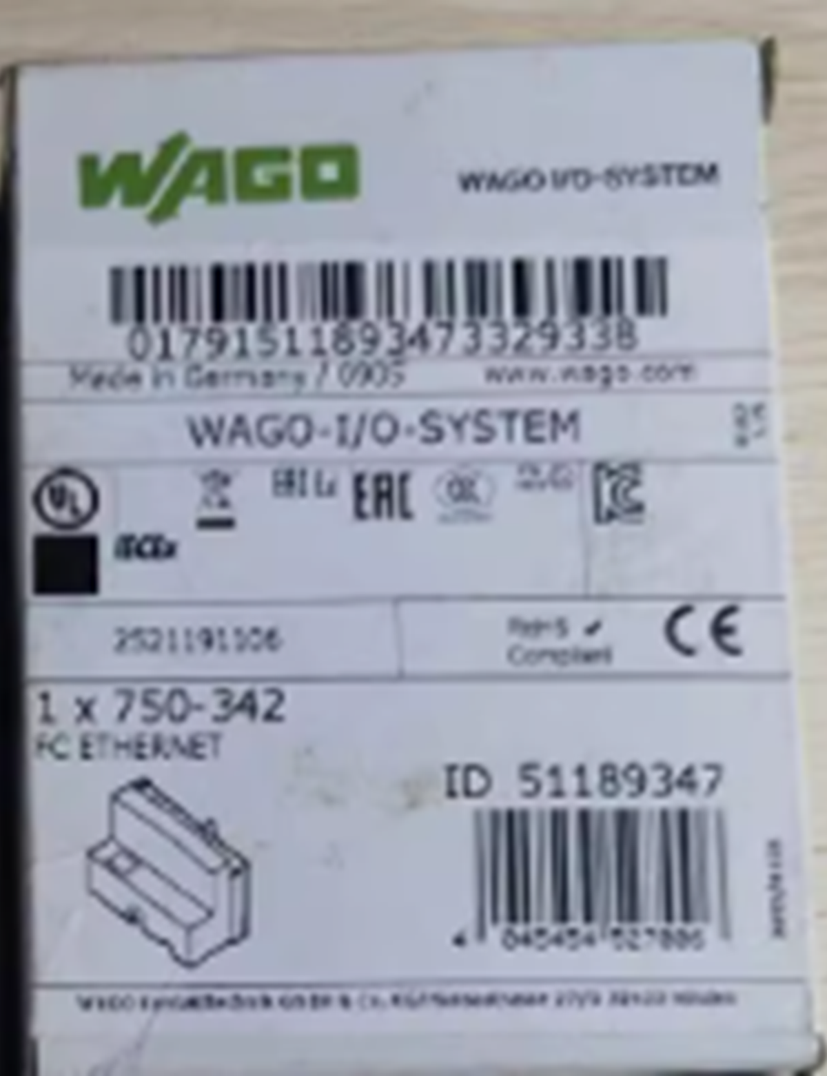 new  In Box WAGO 750-342 PLC Module 750342 WAGO