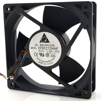 1pcs Delta EFB1212HF 12V 0.80A 12025 12CM 4-wire cooling fan