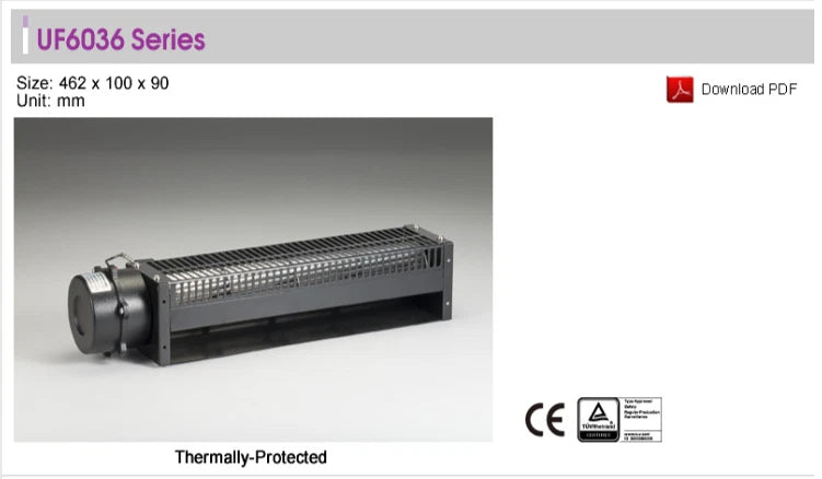 FULLTECH UF6036CBA23HL Crossflow Cooling Fan