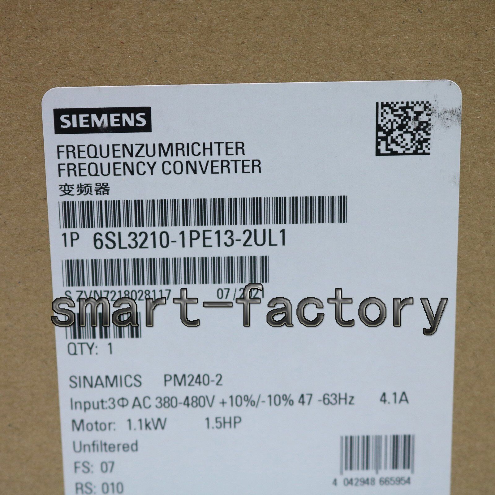 new 1PCS Siemens 6SL3210-1PE13-2UL1 Power Module 6SL32101PE132UL1