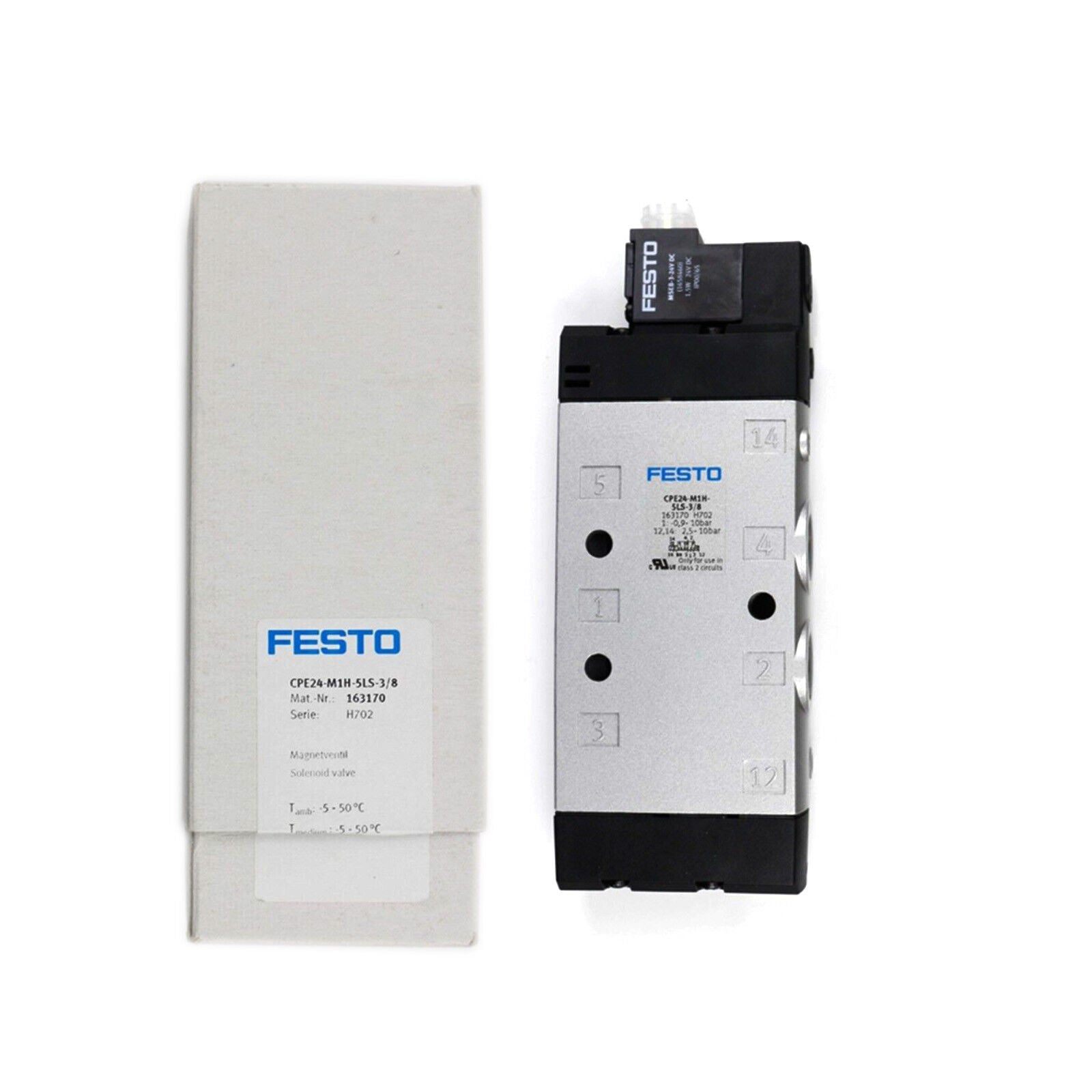 new 1pcs for Festo CPE24-M1H-5LS-3/8 163170 Solenoid Valve - FESTO