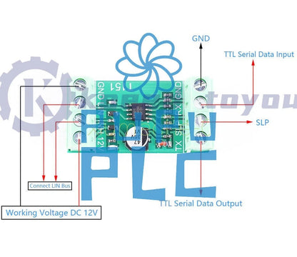 TTL UART to LIN Bus Converter Data Analyzer TJA1020 K_LINE Date Bus Module M8