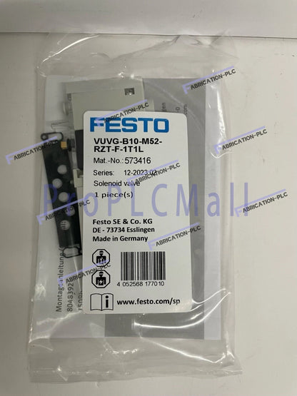 Festo VUVG-B10-M52-RZT-F-1T1L 573416 Solenoid Control Valve