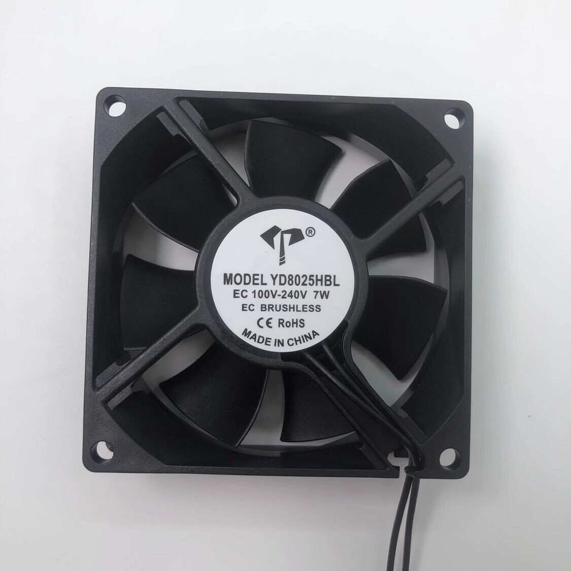 new 1PCS YD8025HBL EC 100V-240V 7W 2-Wire Dual Ball Cooling Fan - KOEED