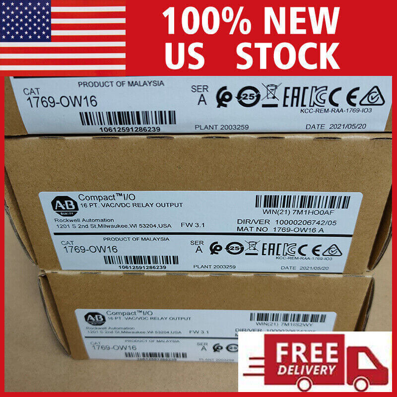 New Factory-Sealed AB 1769-OW16 CompactLogix Relay Output Module - COMPACTLOGIX