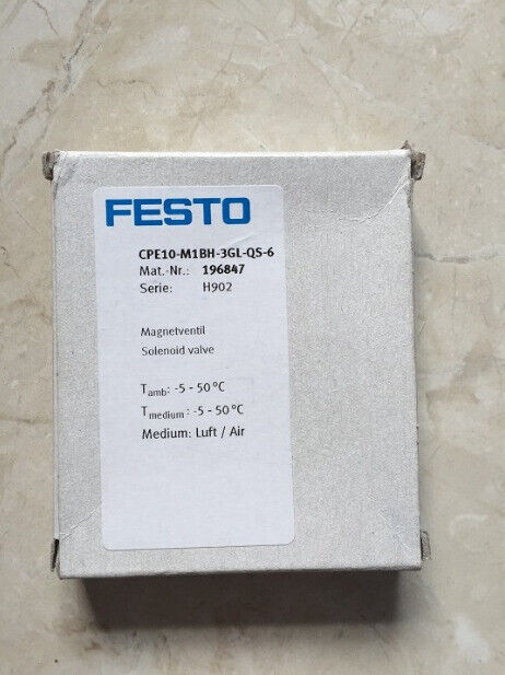 1PC Festo CPE10-M1BH-3GL-QS-6 196847 Solenoid Valve
