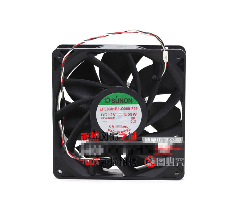 1pcs SUNON EFE0381B1-Q000-F99 14CM 12V 4.08W Double Ball Heavy Duty Fan