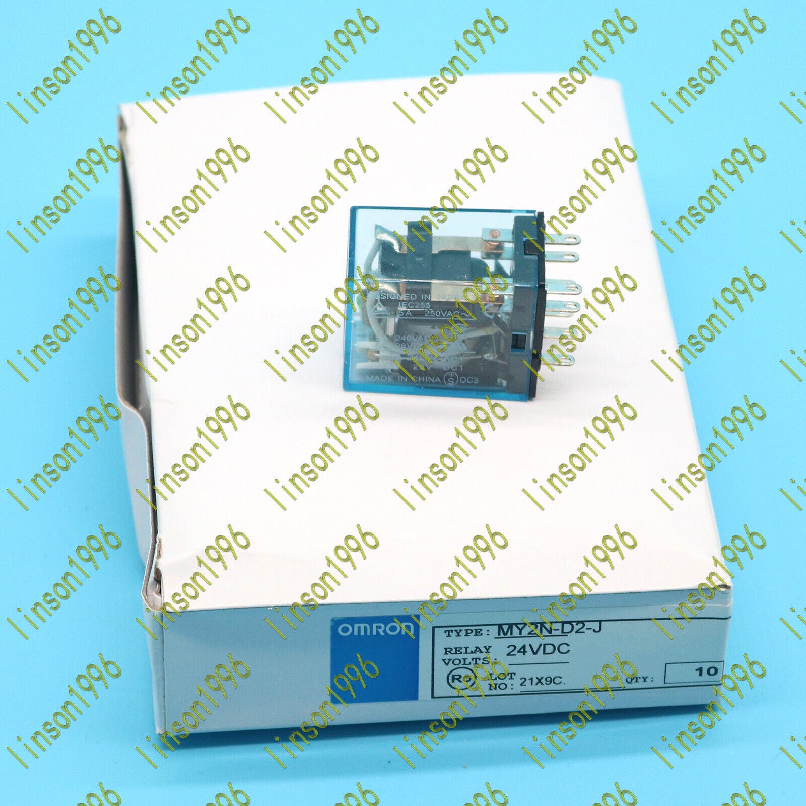 10-Piece 12V Omron Relay MY2N-D2-J 24VDC In Stock - OMRON