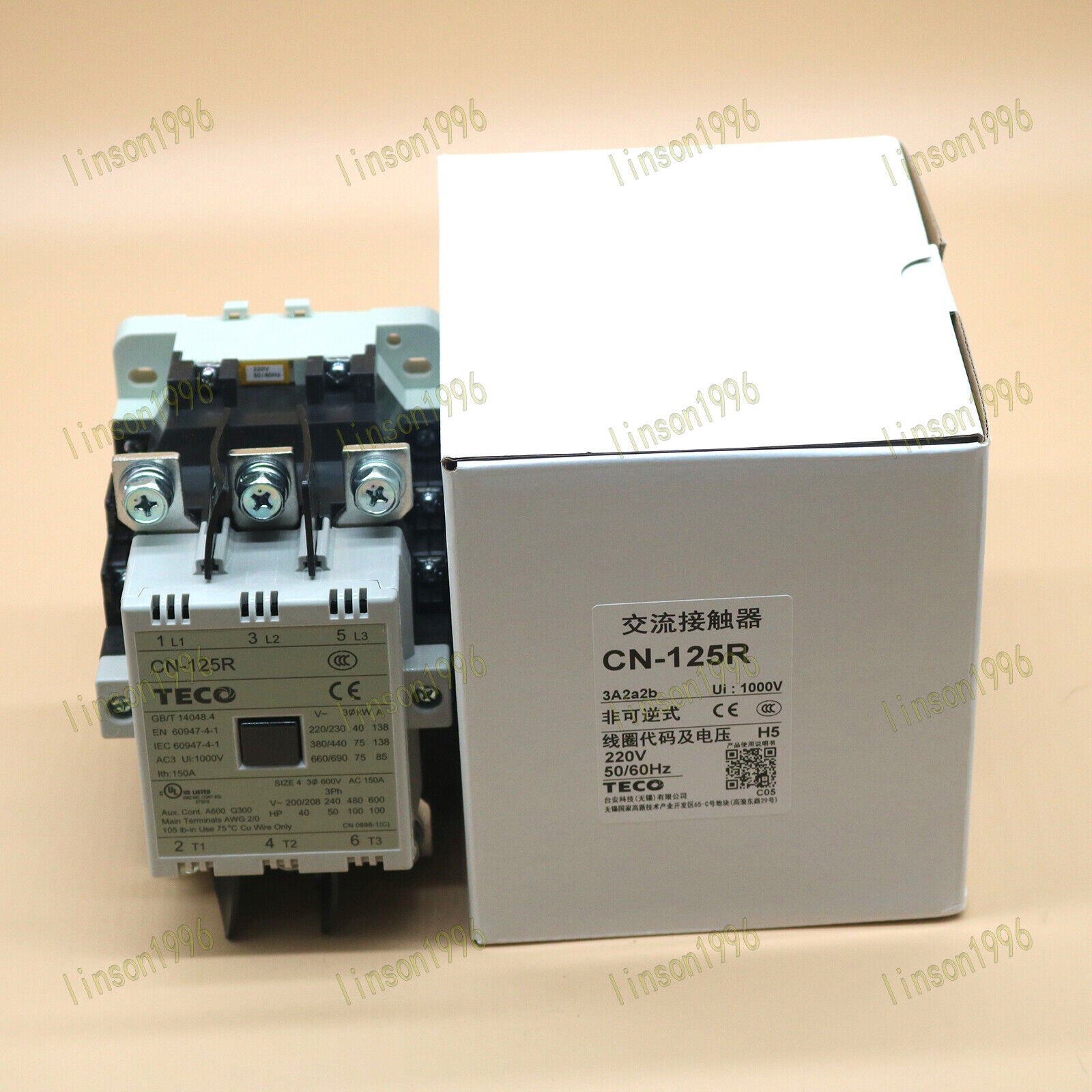 new 1PC  TECO CN-125R Magnetic Contactor 220V spot stocks TECO