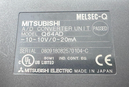 used Mitsubishi Q64AD Converter Unit - MITSUBISHI ELECTRIC CORPORATION