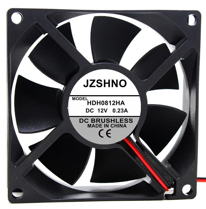 JZSHNO HDH0812HA DC12V 0.23A 8CM 80*80*25MM 2-wire Silent Cooling Fan