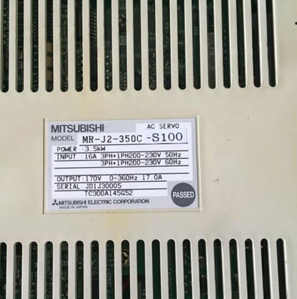 used Mitsubishi AC SERVO DRIVE MR-J2-350C-S100 – Fully Tested - MITSUBISHI