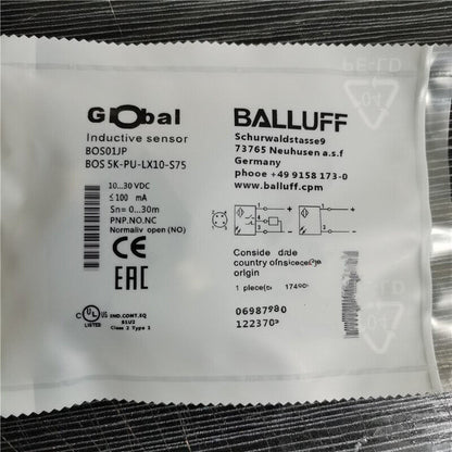 1PC BALLUFF BOS 5K-PU-LX10-S75 Proximity Switch, 1-Year Warranty - BALLUFF