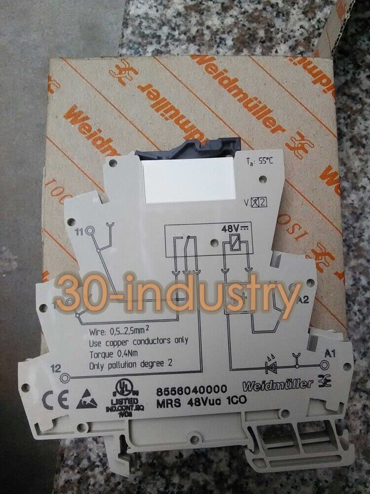 Weidmuller MRS 48V DC Relay Socket - 10 Pack of 8556040000 - WEIDMULLER