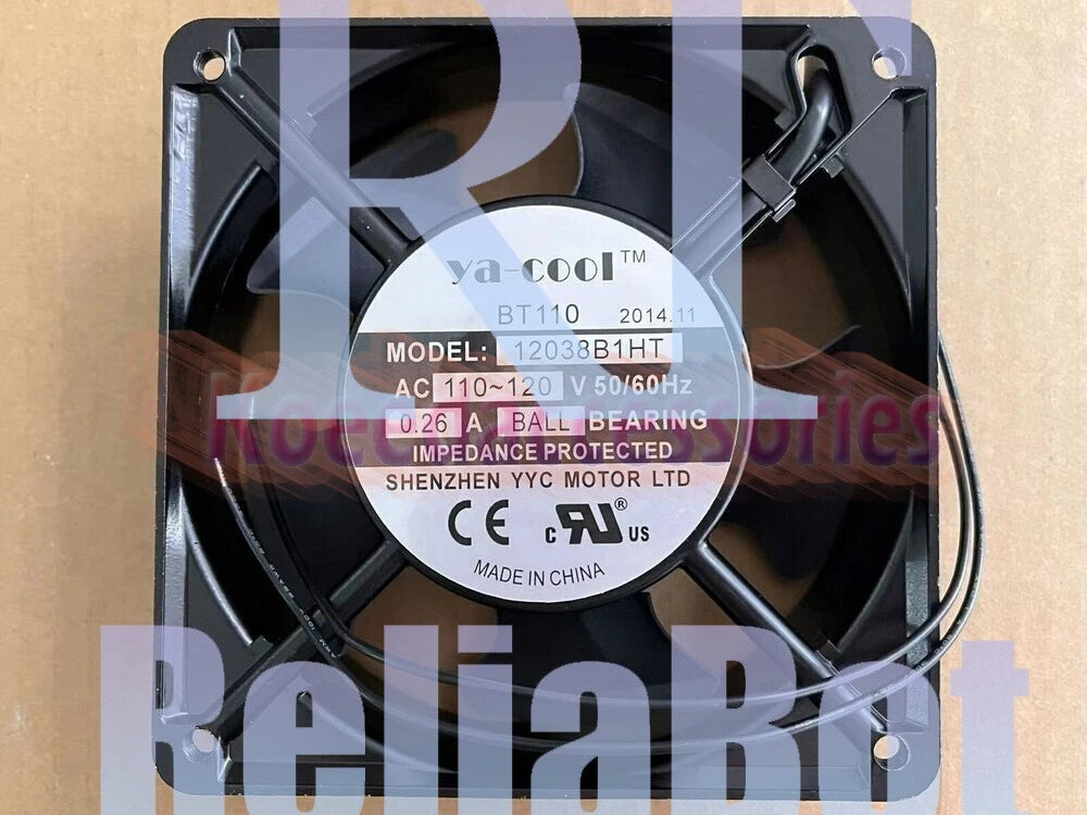 Cooling fan For Ya-cool BT110 12038B1HT 110-120V 0.26A 12CM 12038 2-wire 1Pcs*