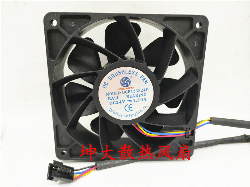 COOLINGFAN DGB123824D 12038 24V 1.20A 120mm 4-wire PWM cooling fan