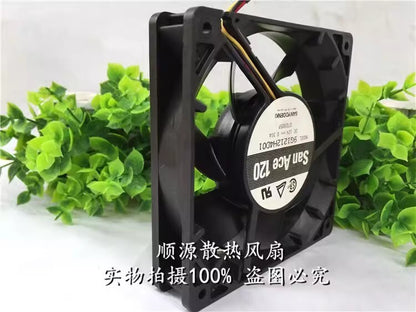 SANYO 9G1212H4D01 DC12V 0.31A 120*120*25MM 3-Wire Silent Cooling Fan