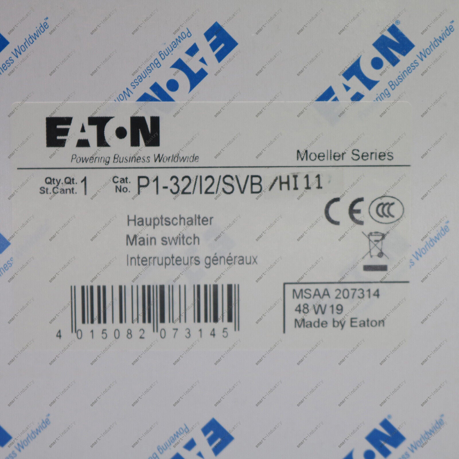 new ONE  eaton FOR Main Switch P1-32/I2/SVB/HI11 Fast