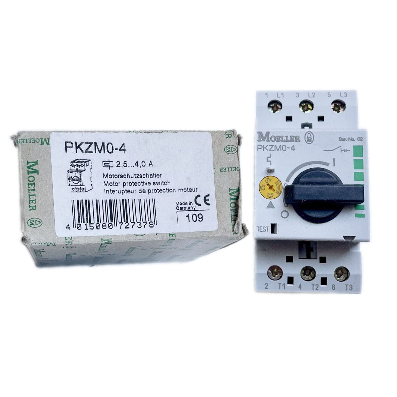 1 PCS  IN BOX MOELLER PKZM0-4 2.5-4.0A protection circuit breaker